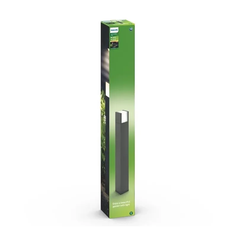 Pastatomas lauko šviestuvas Philips Arbour, 6W, LED, IP44, pilka sp., 10 cm x 77 cm