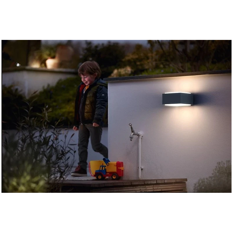 Stiprināmais gaismeklis HEDGEHOG 42W E27 IP44 ANTRACITO