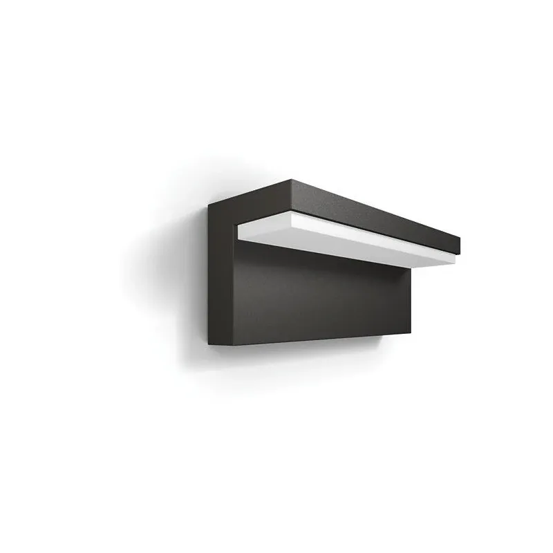 Āra sienas lampa Philips Bustan, 4.5W, LED, IP44, antracīta krās., 7.8 cm x 9.2 cm