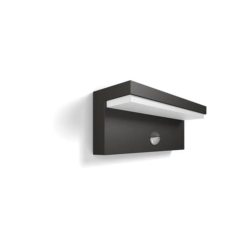 Āra sienas lampa Philips Bustan, 4.5W, LED, IP44, antracīta krās., 7.8 cm x 9.2 cm