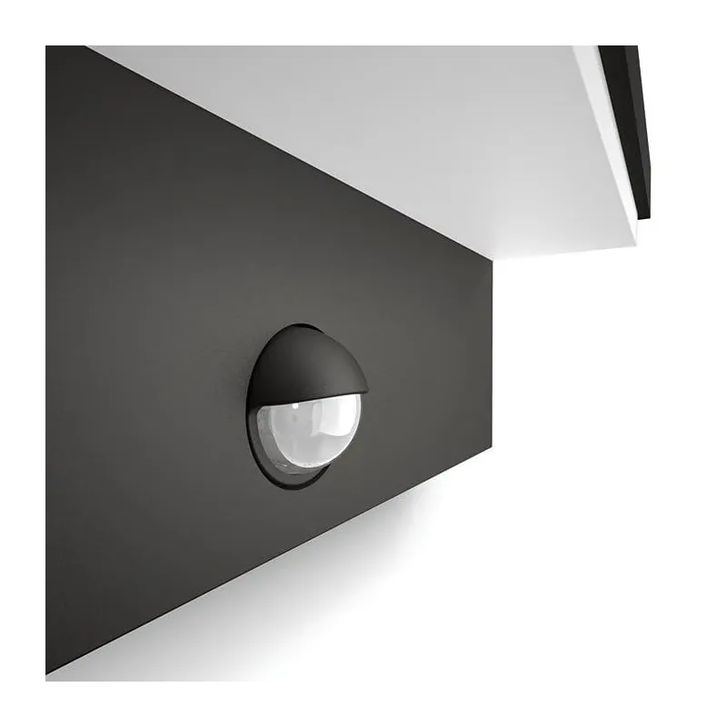 Āra sienas lampa Philips Bustan, 4.5W, LED, IP44, antracīta krās., 7.8 cm x 9.2 cm