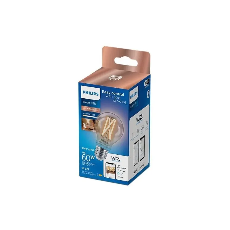 Viedā spuldze Philips Wiz LED, A60, 2700 - 6500 °K, E27, 7 W, 806 lm