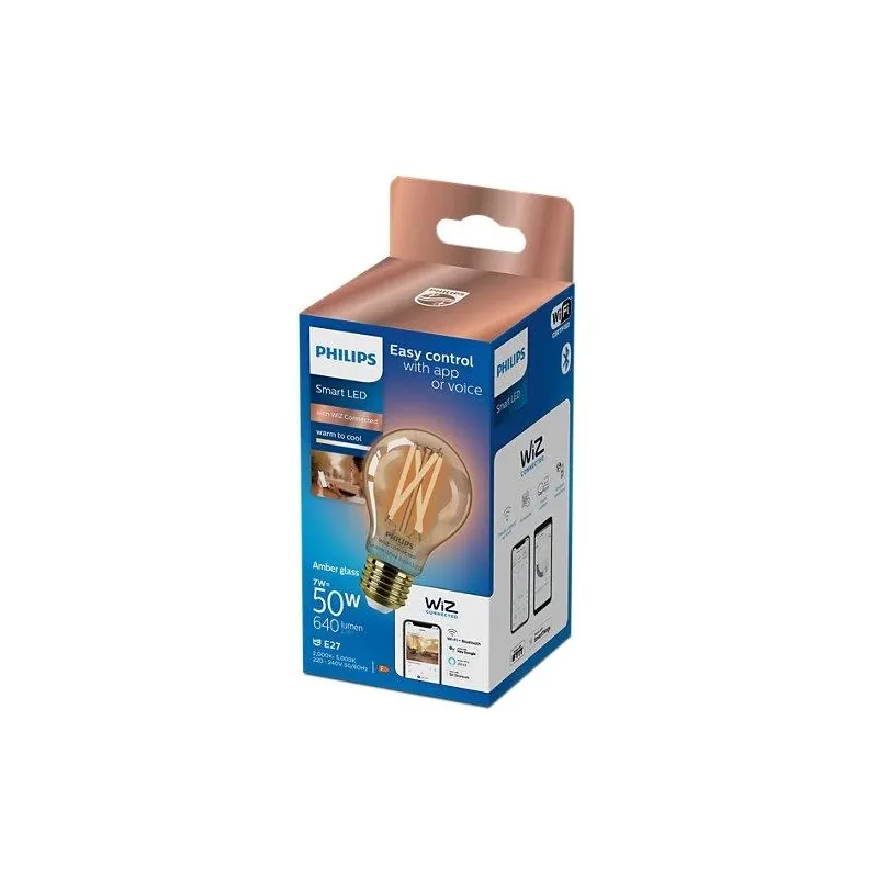 Viedā spuldze Philips Wiz LED, A60, 2000 - 5000 °K, E27, 7 W, 640 lm