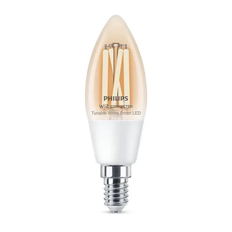 Viedā spuldze Philips Wiz LED, C35, 2000 - 5000 °K, E14, 4.9 W, 470 lm