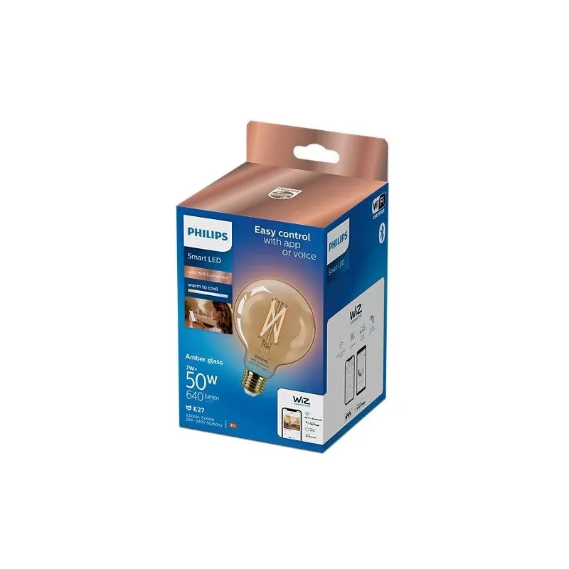 Išmanioji lemputė Philips Wiz LED, G95, 2000 - 5000 °K, E27, 7 W, 640 lm