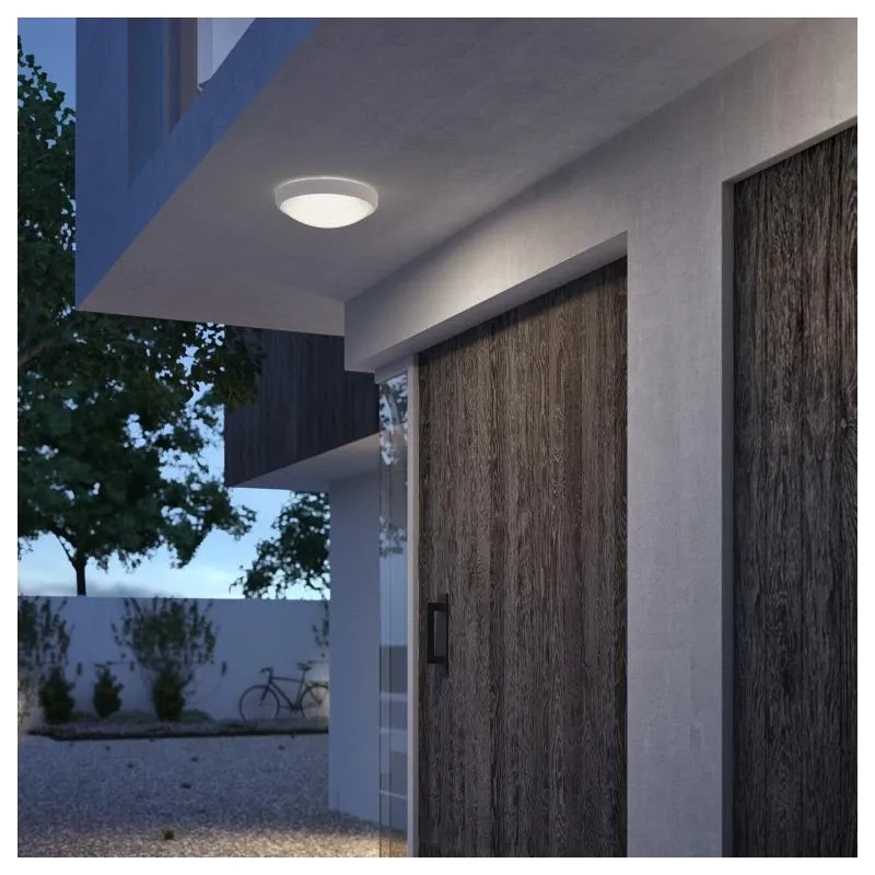 Āra griestu lampa Philips Doris, 6W, LED, IP54, balta krās., 22 cm x 7 cm