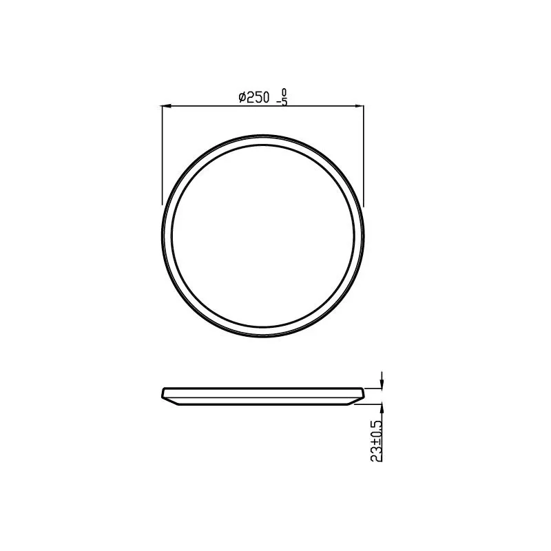 Āra griestu lampa Philips SuperSlim, 15W, LED, IP54, balta krās.-melna krās., 25 cm x 2.3 cm