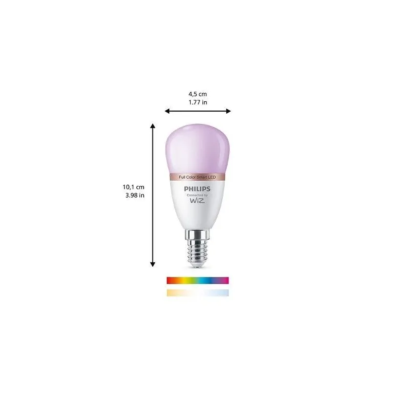 Viedā spuldze Philips Wiz LED, P45, 2200 - 6500 °K, E14, 4.9 W, 470 lm
