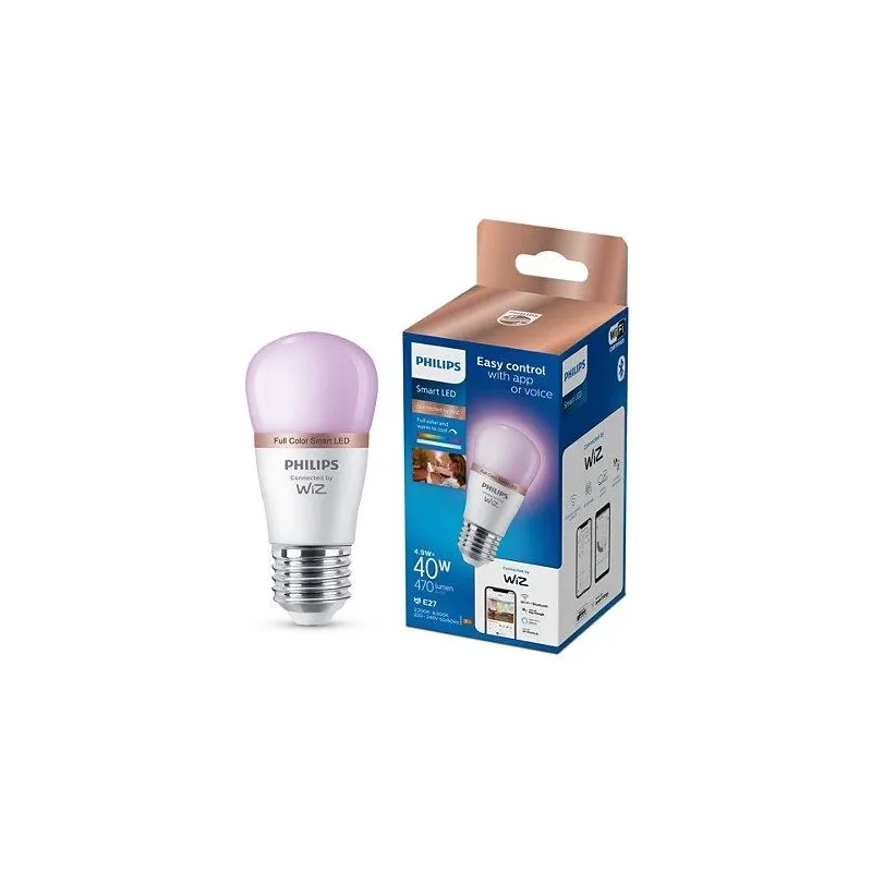 Viedā spuldze Philips Wiz LED, P45, 2200 - 6500 °K, E27, 4.9 W, 470 lm