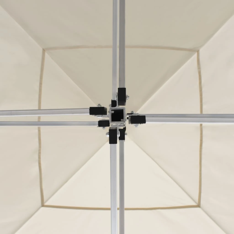 vidaXL saliekama nojume ar sānu sienām, 3x3 m, alumīnijs, krēmkrāsā