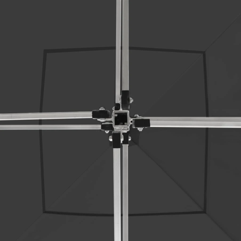 vidaXL saliekama nojume ar sienām, 3x3m, alumīnijs, antracītpelēka