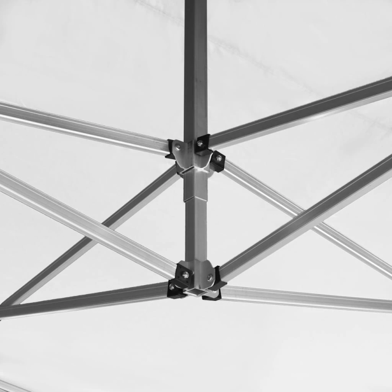 vidaXL saliekama nojume ar sānu sienām, 4,5x3 m, alumīnijs, balta