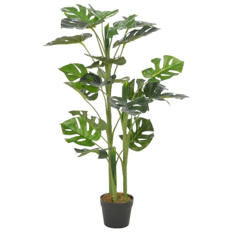 vidaXL mākslīgā monstera ar podiņu, zaļa, 100 cm