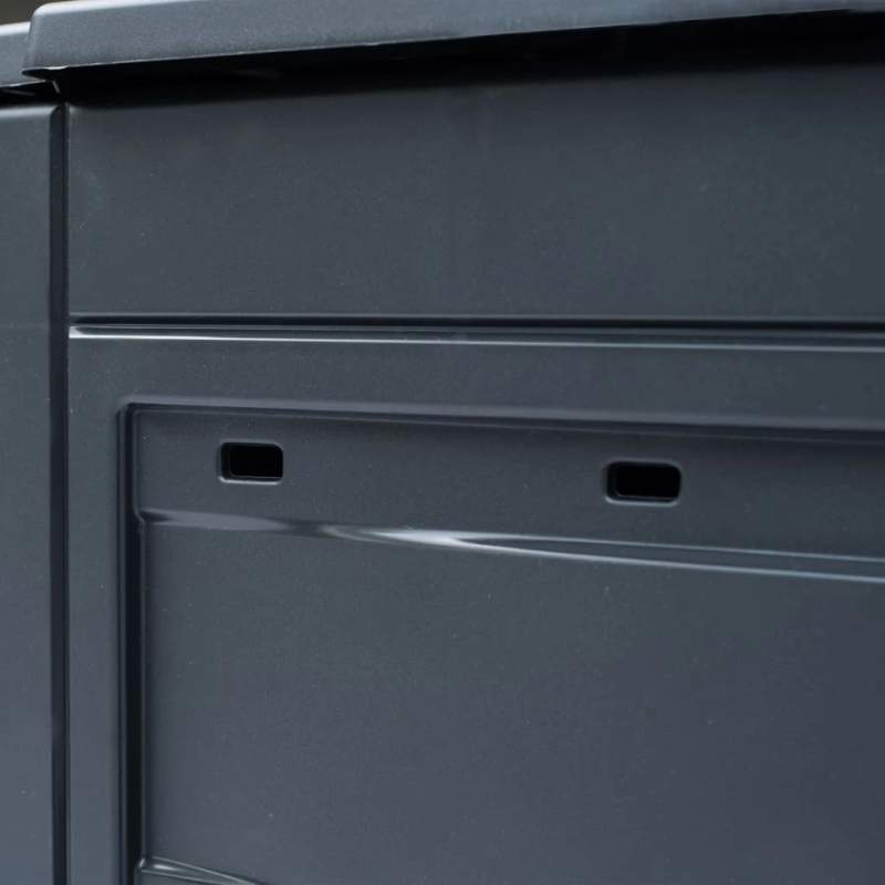 vidaXL dārza komposta kaste, 60x60x73 cm, 260 L, pelēka