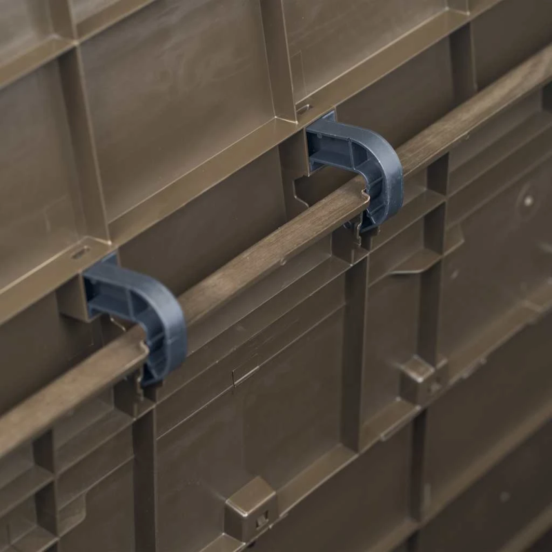 vidaXL dārza uzglabāšanas kaste, 280 L, brūna