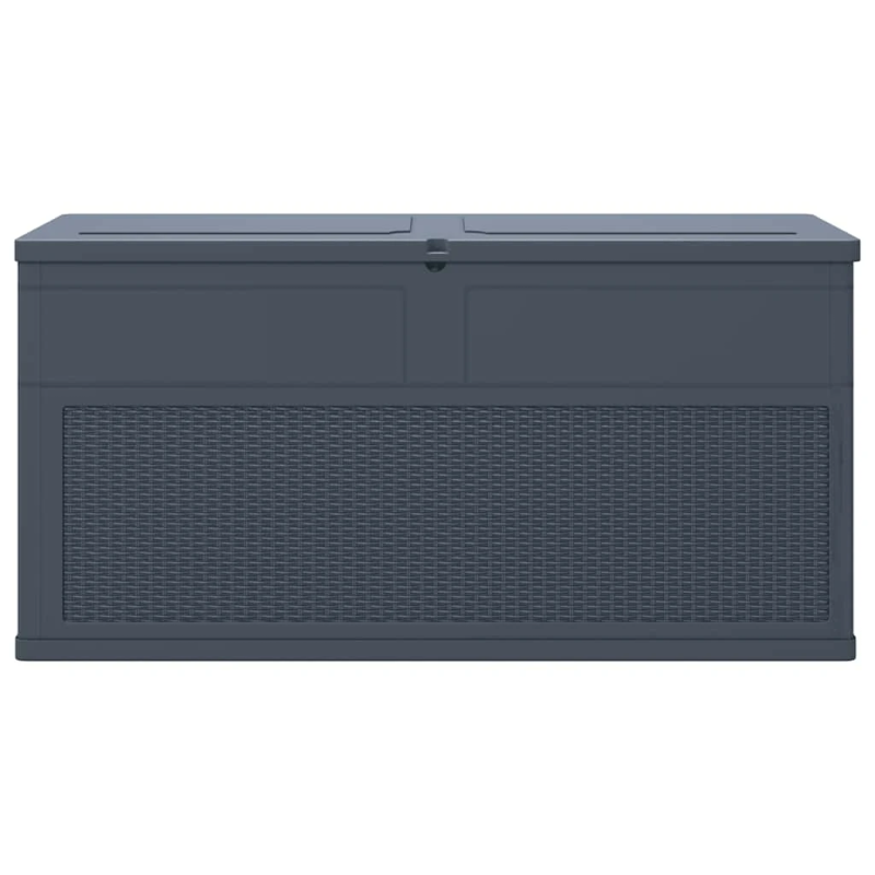 vidaXL dārza uzglabāšanas kaste, 320 L, antracītpelēka