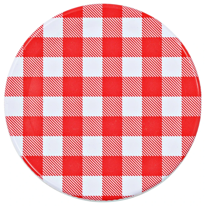 vidaXL ievārījuma burciņas, balti sarkani vāciņi, 48 gab., 110 ml