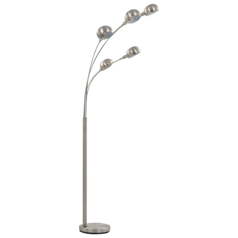vidaXL stāvlampa, 200 cm, 5 x E14, sudraba krāsā