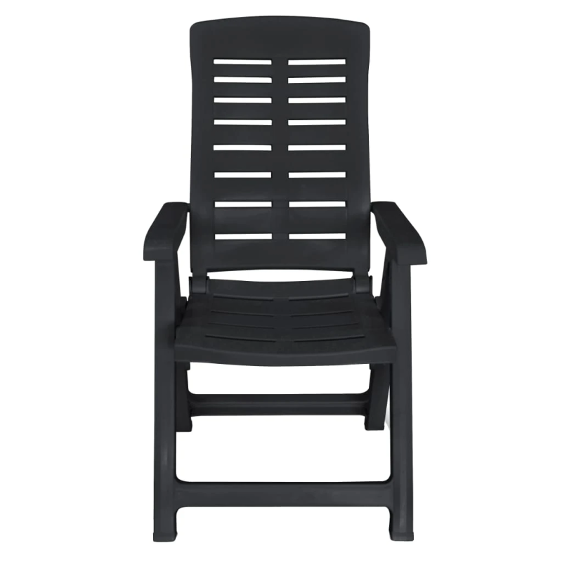 vidaXL 11-daļīgs dārza mēbeļu komplekts, plastmasa, antracītpelēks