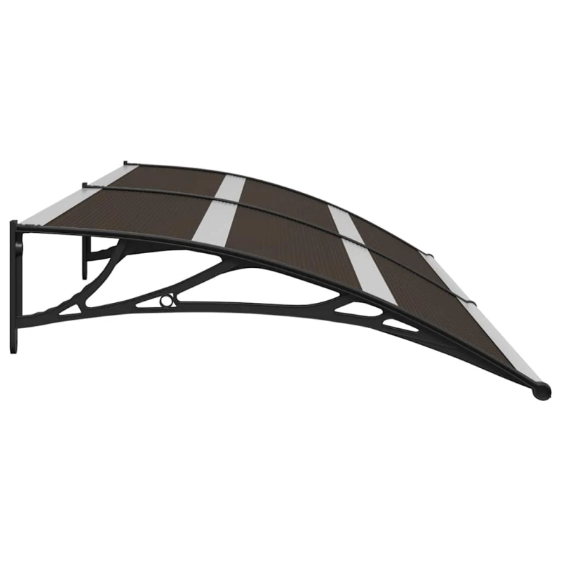 vidaXL durvju jumtiņš, melns, 240x75 cm, PC