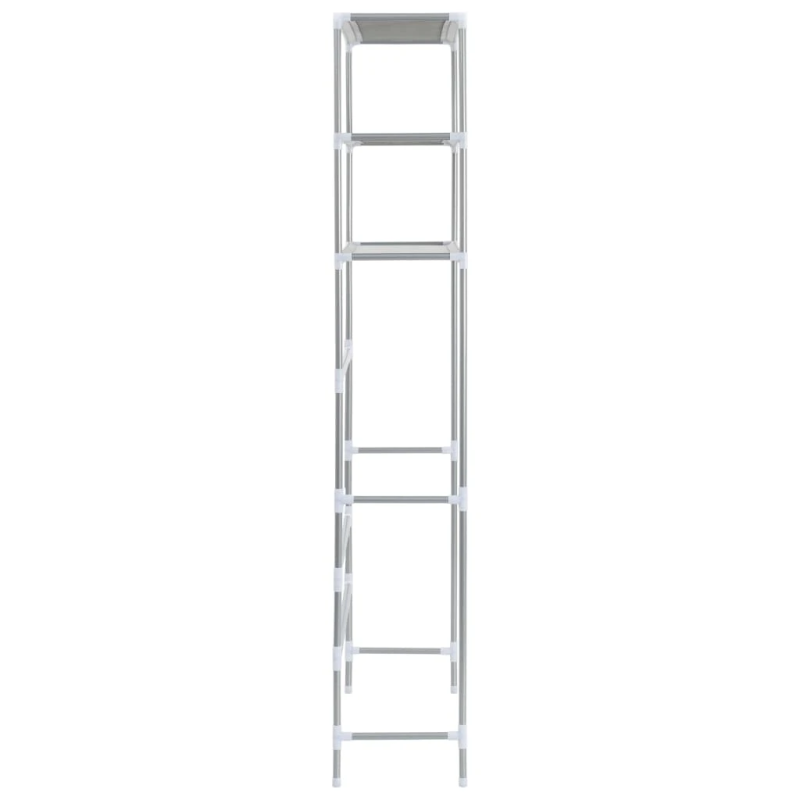 vidaXL plaukts veļasmašīnai, 3 plaukti, sudraba krāsā, 69x28x169 cm