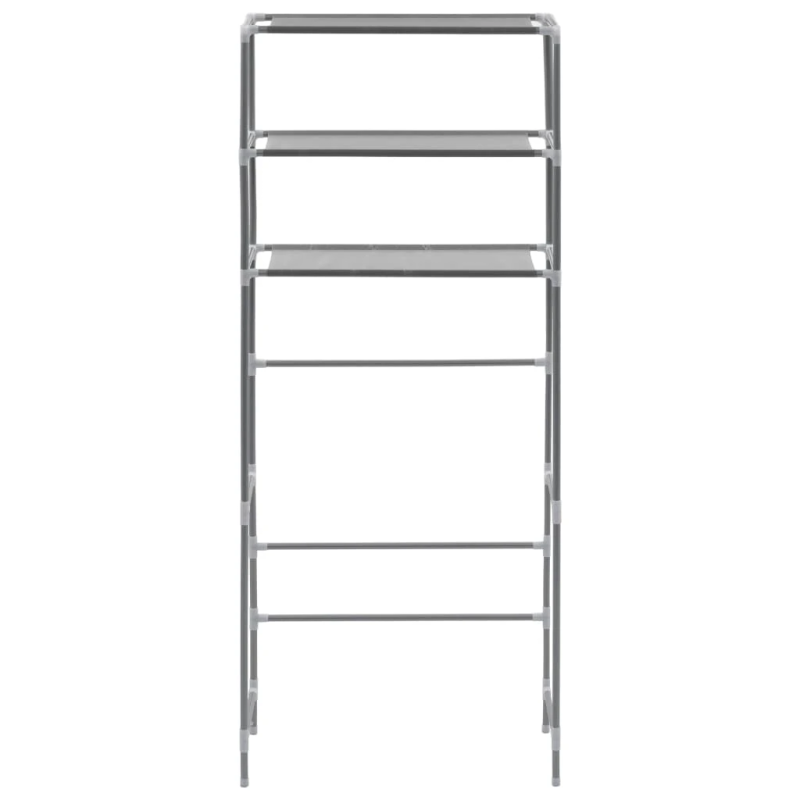 vidaXL plaukts veļasmašīnai, 3 plaukti, sudraba krāsā, 69x28x169 cm