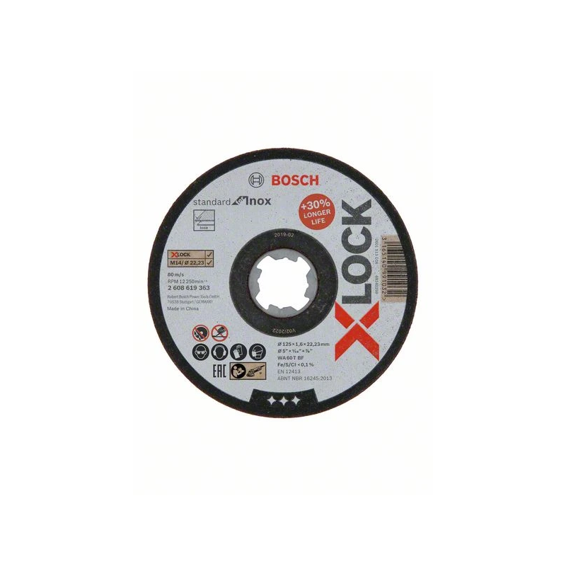 X-LOCK Standard for Inox 125 × 1,6 × 22,23 mm