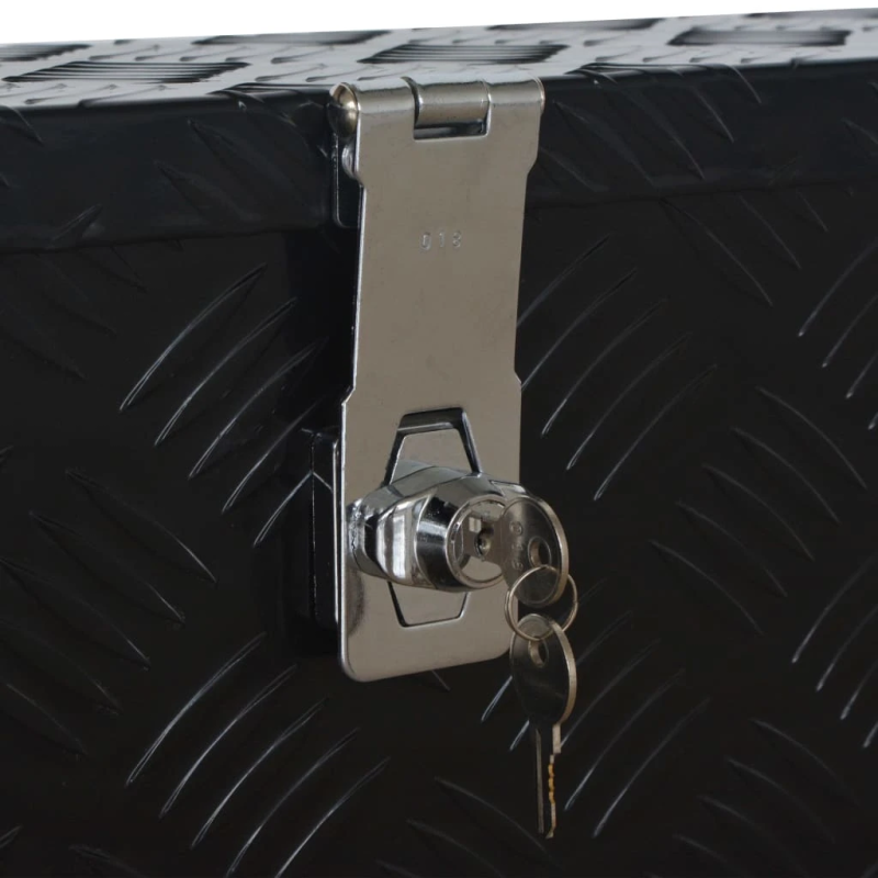 vidaXL alumīnija kaste, 485x140x200 mm, melna