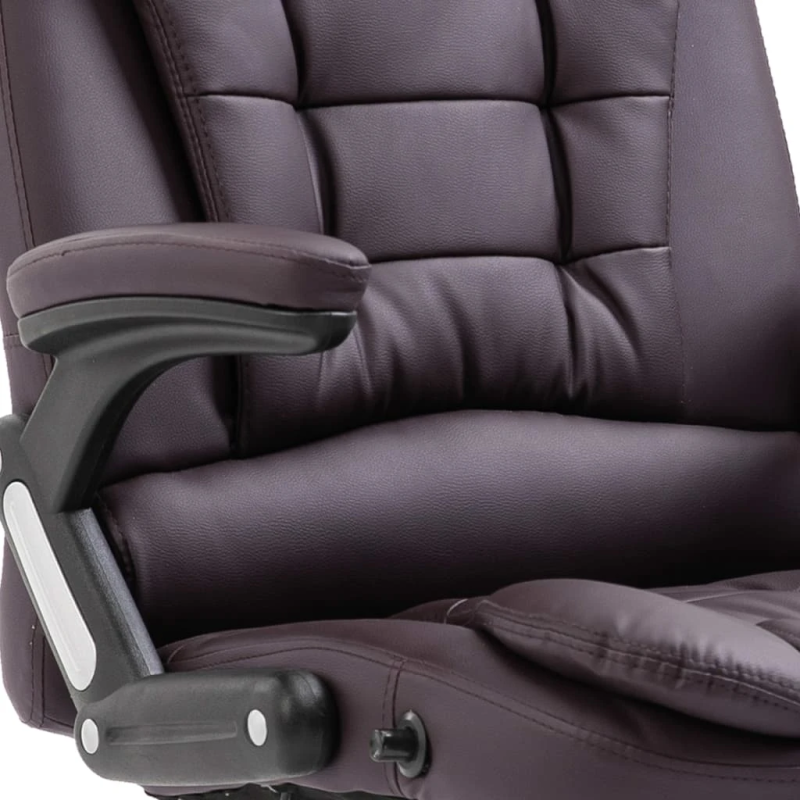 vidaXL biroja krēsls, brūna mākslīgā āda