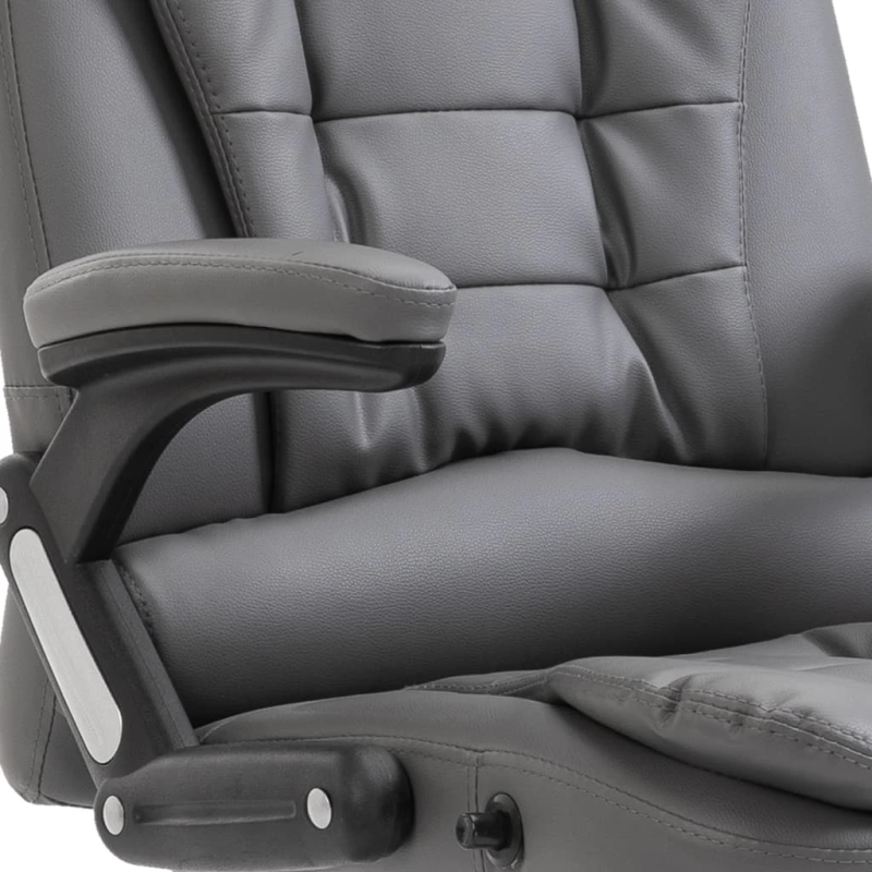 vidaXL biroja krēsls, antracītpelēka mākslīgā āda