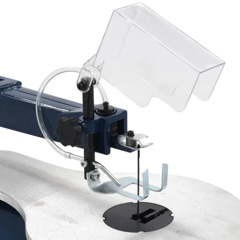 vidaXL elektriskais finierzāģis ar kājas pedāli un LED gaismu, 125 W