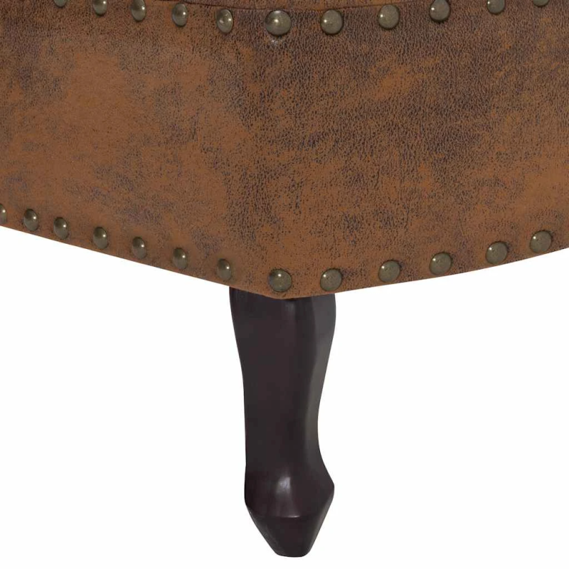 vidaXL zvilnis, brūna mākslīgā zamšāda