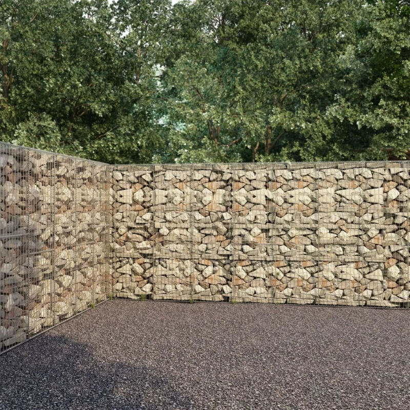 vidaXL gabions ar vāku, cinkots tērauds, 600x30x200 cm