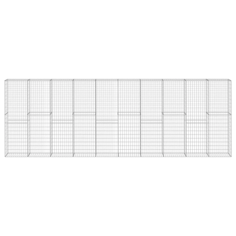 vidaXL gabions ar vāku, cinkots tērauds, 600x30x200 cm