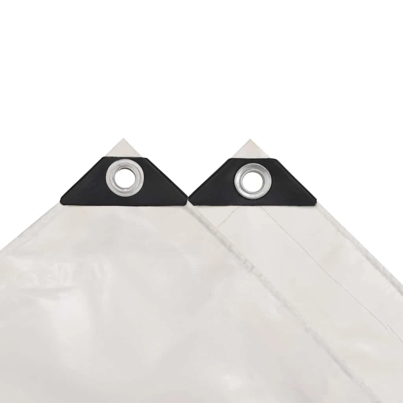 vidaXL brezenta pārklājs, 650 g-m², 5x6 m, balts