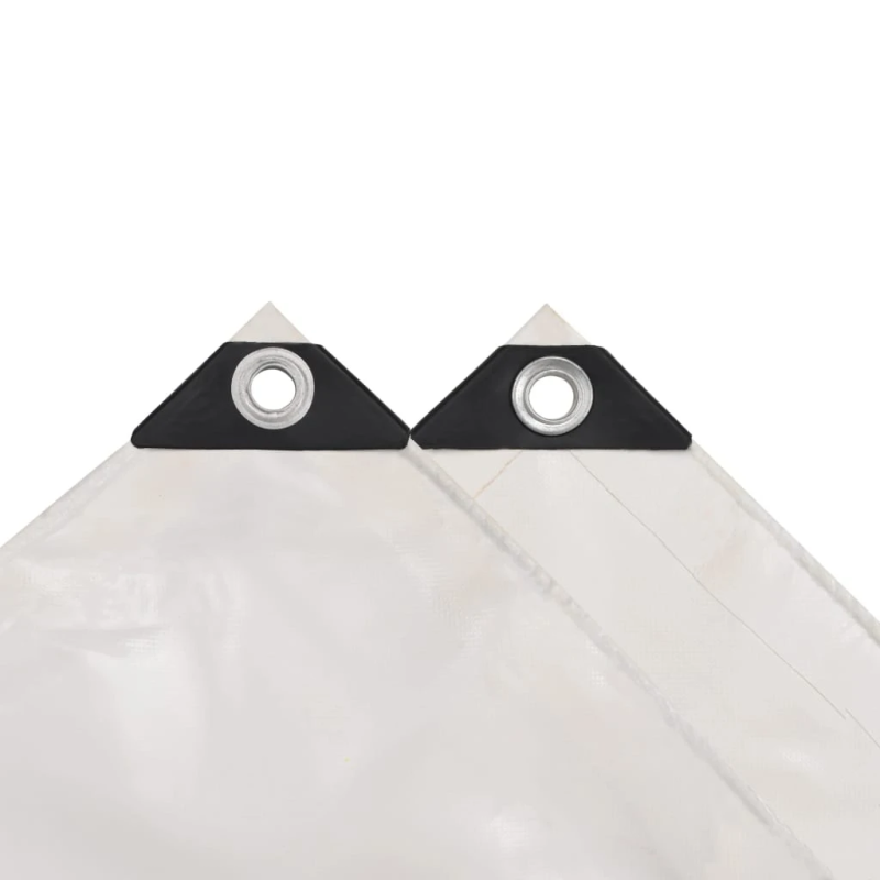 vidaXL brezenta pārklājs, 650 g-m², 6x8 m, balts