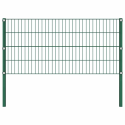 vidaXL žoga panelis ar stabiem, dzelzs, 176,5x80 cm, zaļš