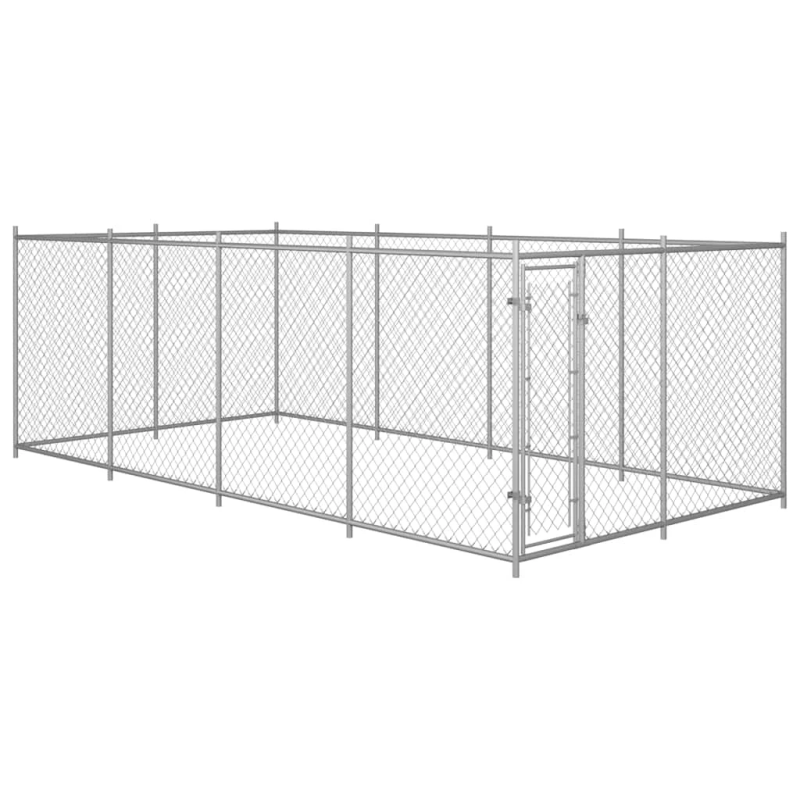 vidaXL suņu voljērs, 7,6x3,8x1,9 m