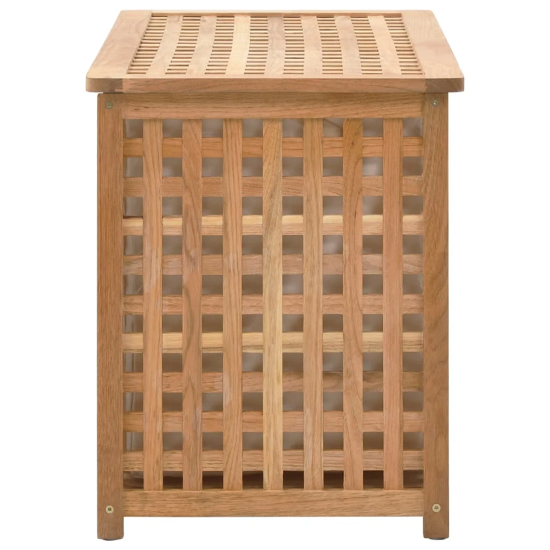 vidaXL veļas kaste, 77,5x37,5x46,5 cm, valriekstu masīvkoks