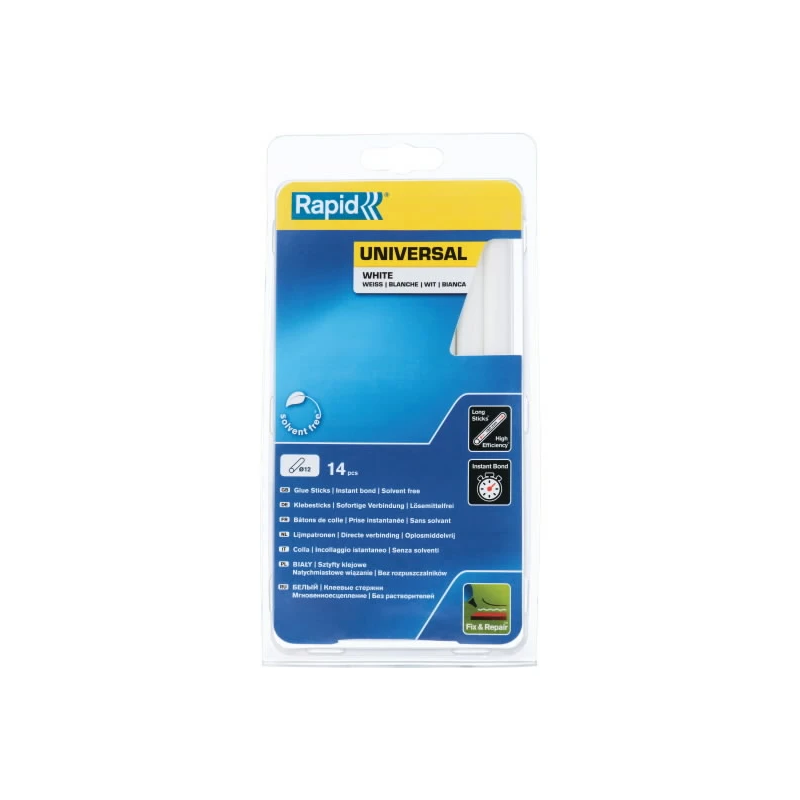 Gluesticks 12x190mm, white, universal, 250g, Rapid