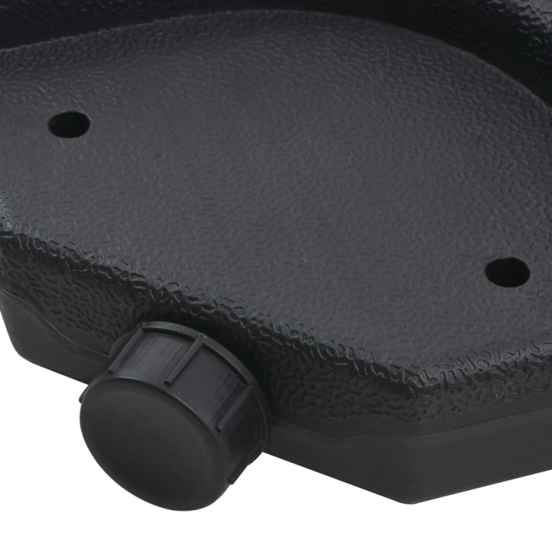 vidaXL dārza saulessargs ar pamatni, pārnēsājams, antracītpelēks