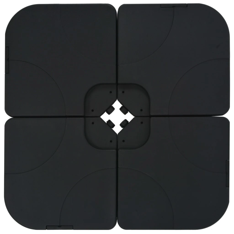 vidaXL dārza saulessargs ar pamatni, pārnēsājams, antracītpelēks