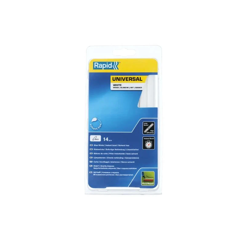Gluesticks 12x190mm, white, universal, 250g, Rapid