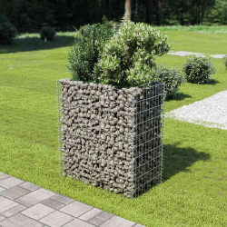 vidaXL gabions, augstā puķu kaste, cinkots tērauds, 90x50x100 cm