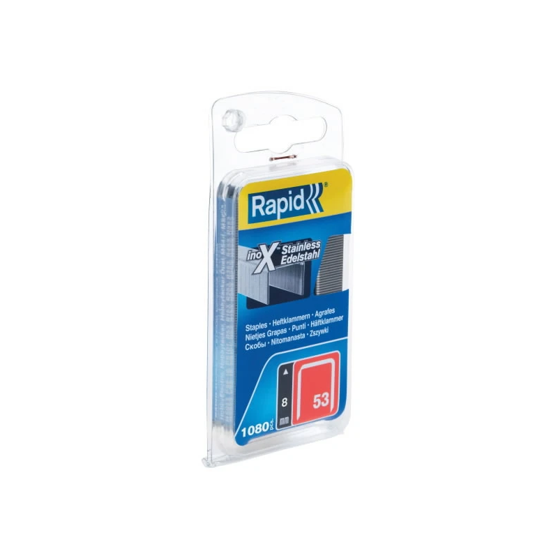 R:Staples 53-8mm SS 1.08M N.Blister, Rapid