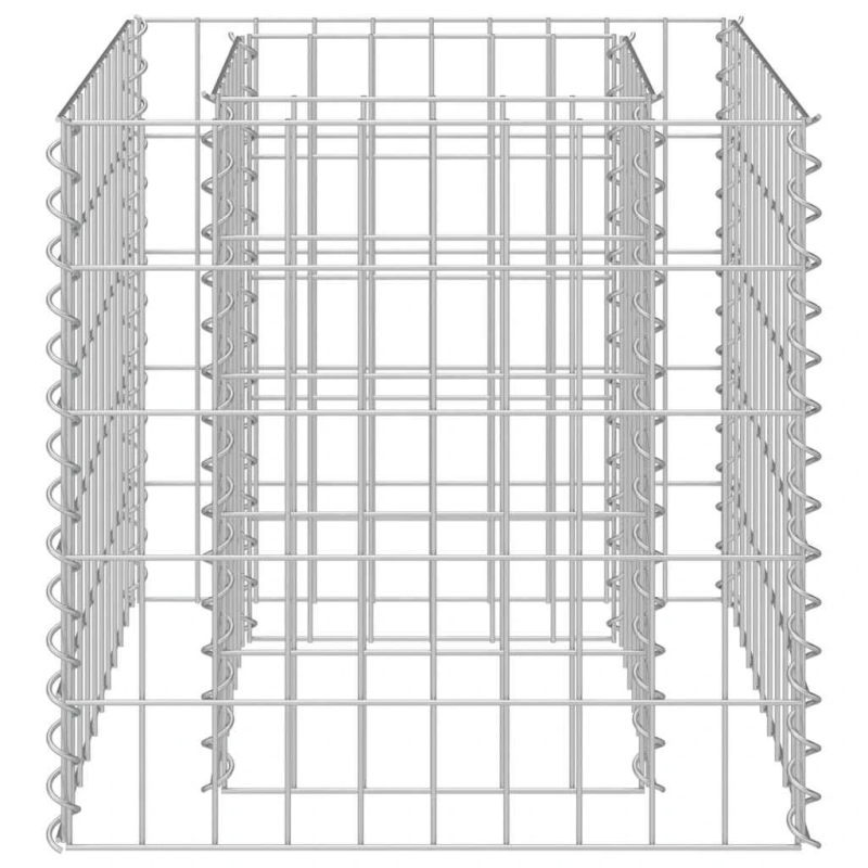 vidaXL gabions, augstā puķu kaste, cinkots tērauds, 50x50x50 cm