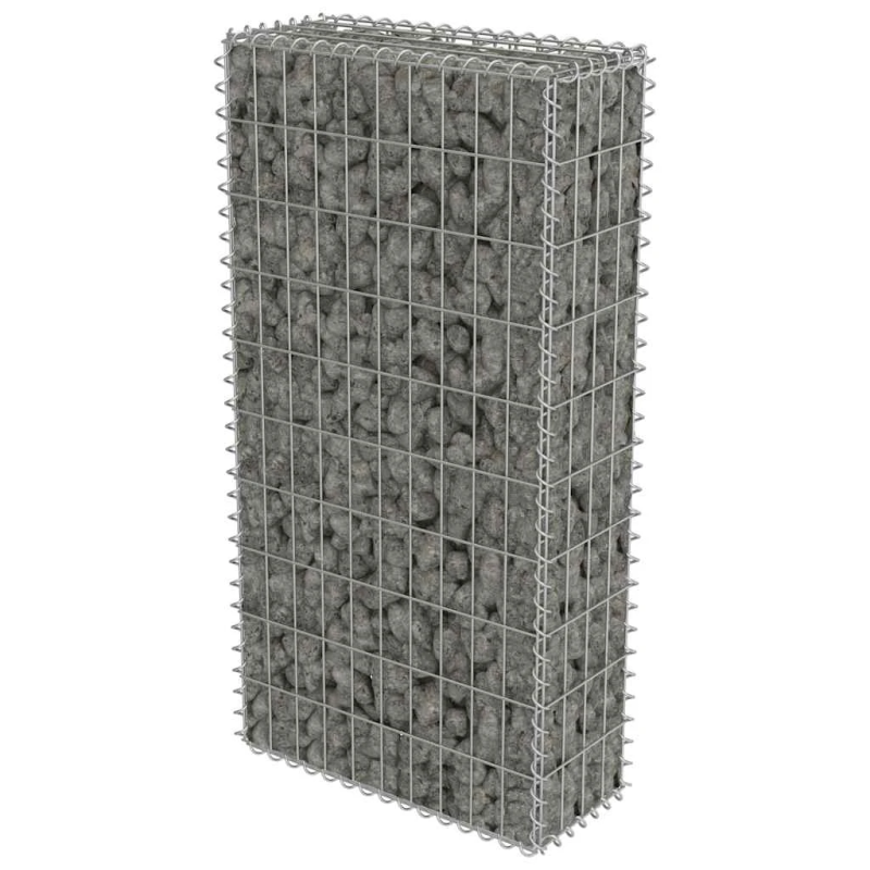 vidaXL gabions ar vāku, cinkots tērauds, 50x20x100 cm
