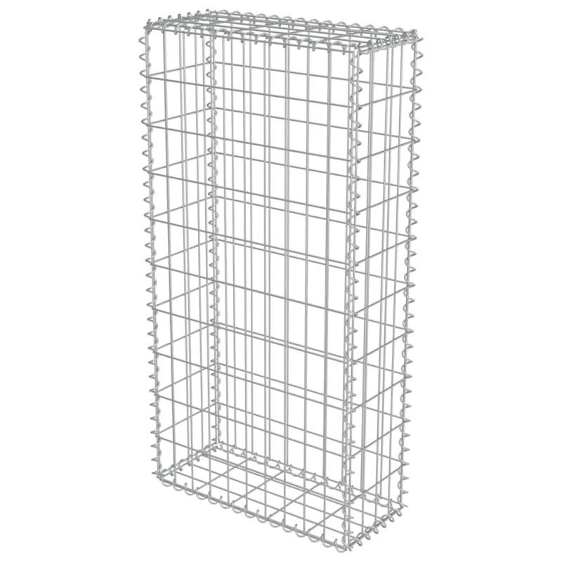 vidaXL gabions ar vāku, cinkots tērauds, 50x20x100 cm
