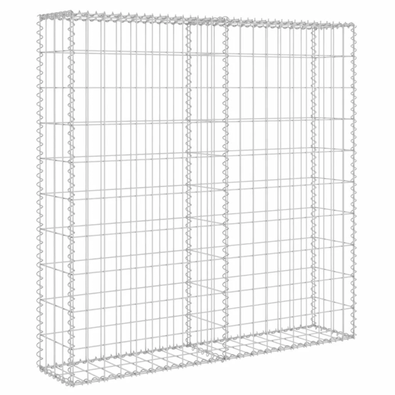 vidaXL gabions ar vāku, cinkots tērauds, 80x20x100 cm