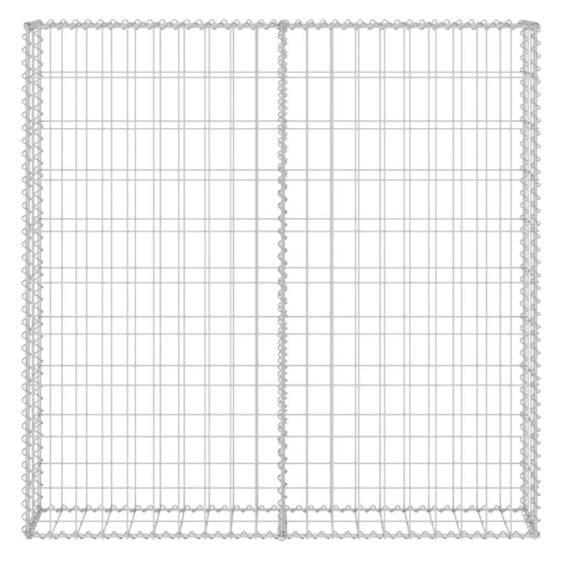 vidaXL gabions ar vāku, cinkots tērauds, 80x20x100 cm